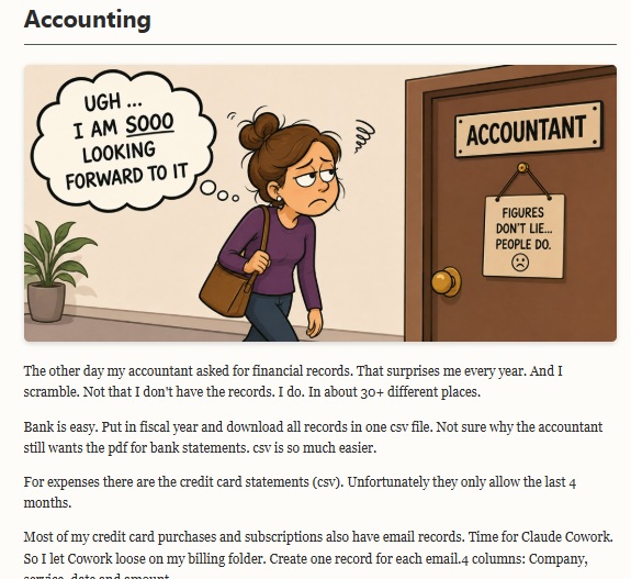 Accounting with Claude